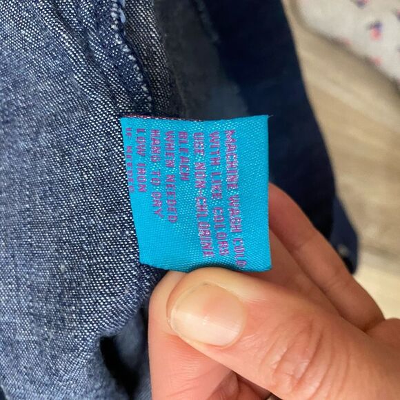 Su & Lola Jean Button Up Blouse, Tye Sleeve Shirt, Size Medium - Picture 7 of 7